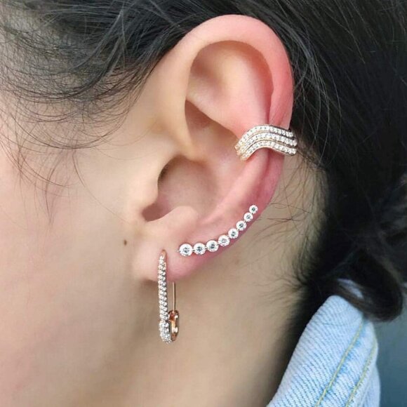 Stylish 20mm Huggie Hoop Earrings in Sterling Silver - Gift-Ready Velvet Pouch - Picture 2 of 5